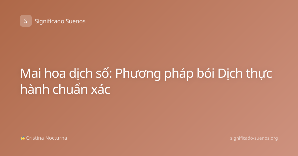 Mai hoa dịch số: Phương pháp bói Dịch thực hành chuẩn xác